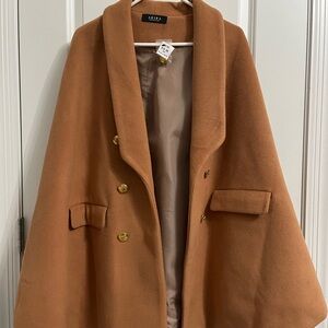 AKIRA Tan Cape  with Gold Elegant Accents